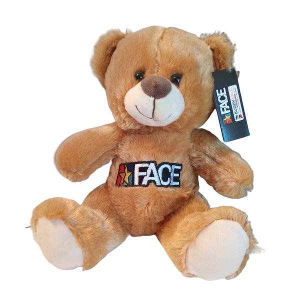 KELLYTOY FACE BUDDYWALK 10" Plush Teddy Bear NWT - Picture 1 of 3
